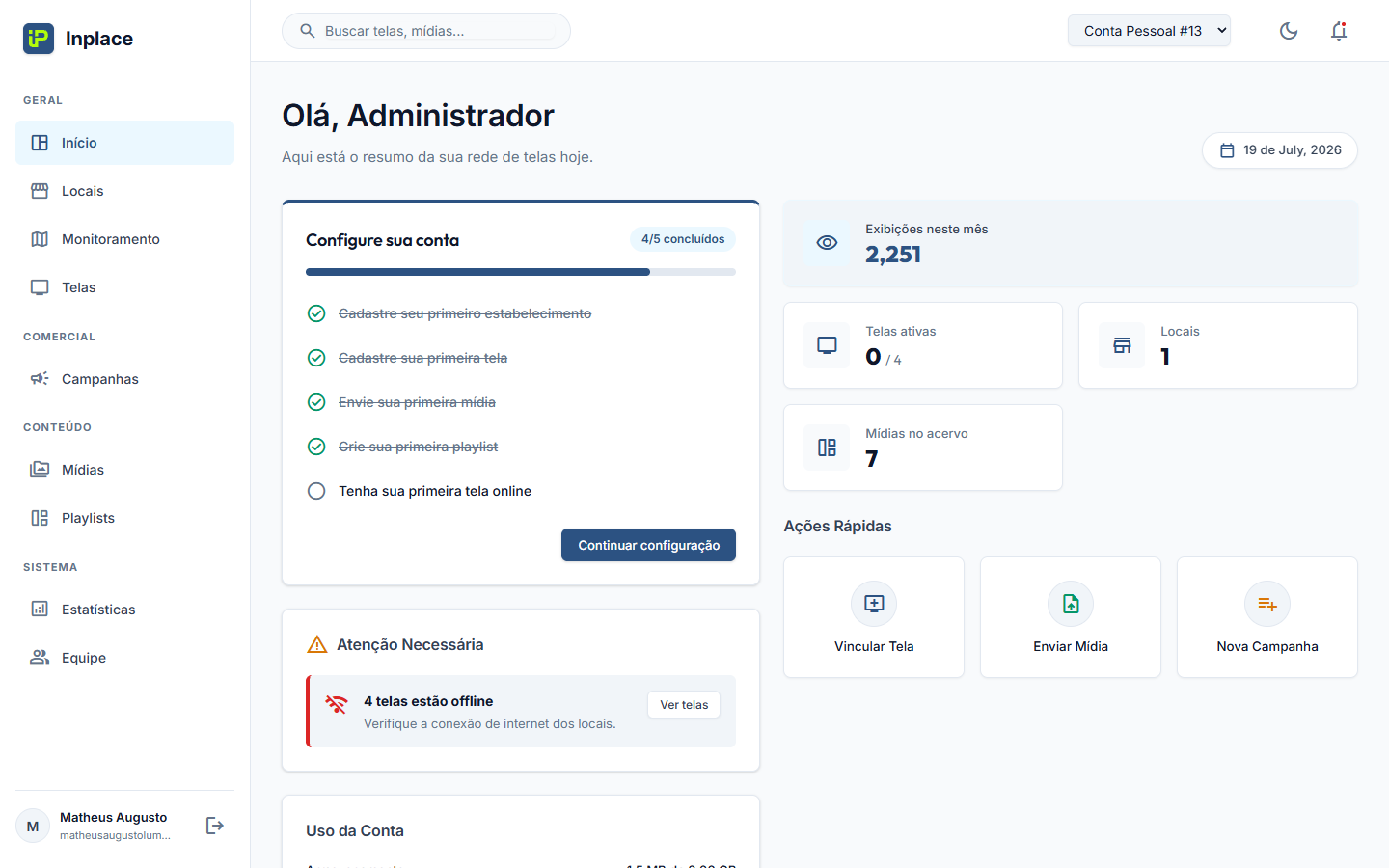 Dashboard em Tempo Real