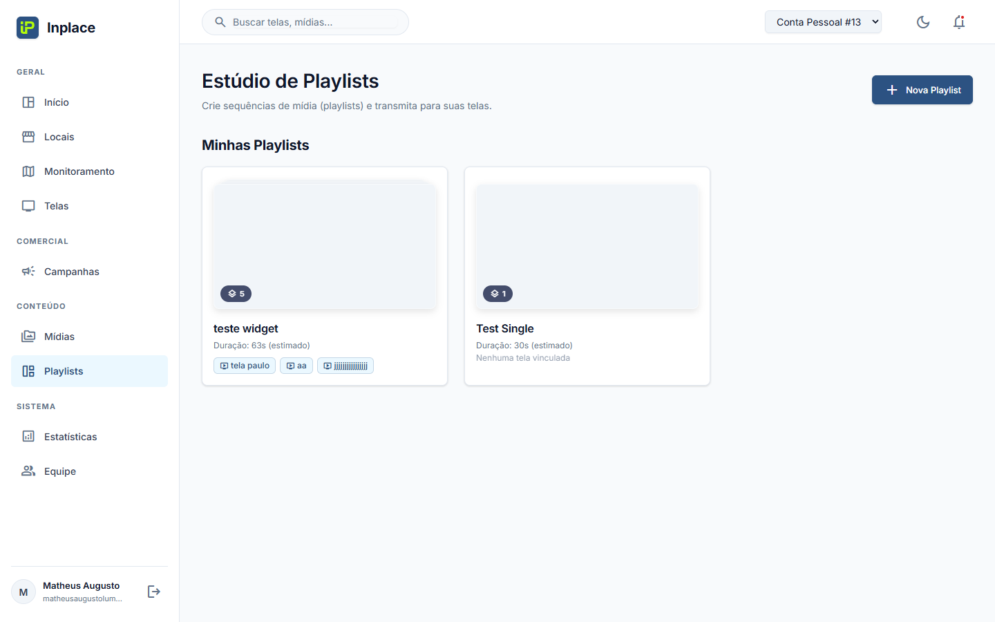 Gestão de Playlists