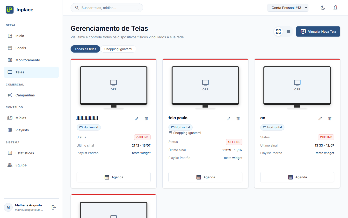 Controle de Telas